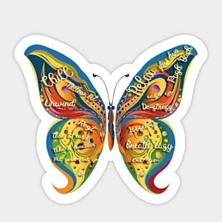 Artistic Flutterflies Sticker